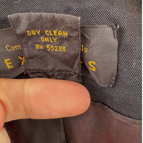 Vintage Express Double-Breasted Blazer XS Black - Picture 6 of 8